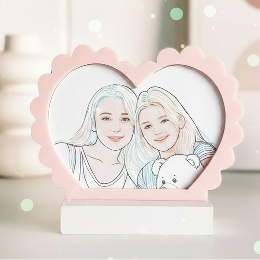 Heart Line Art Picture Frame