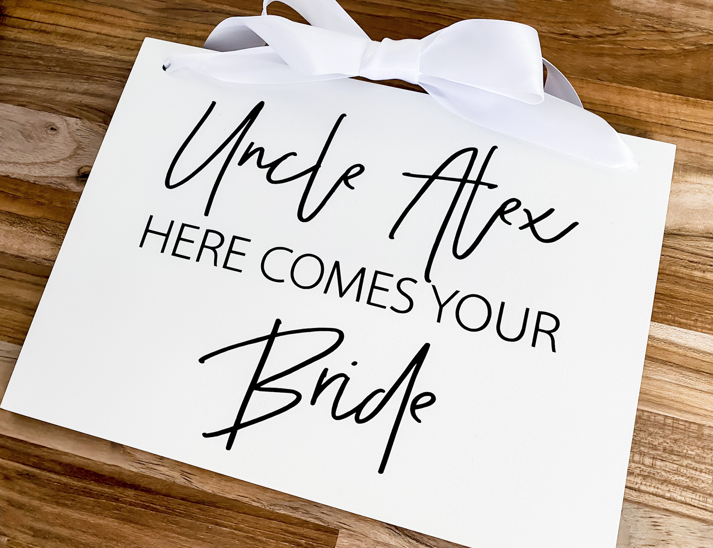 Page Boy Wedding Sign | Here Comes Your Bride