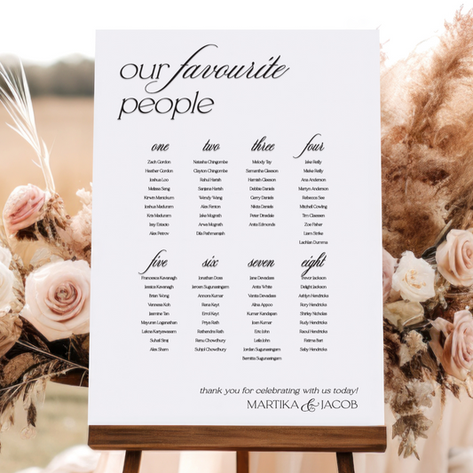 Modern Trending Wedding Seating Sign | 3D layered Acrylic