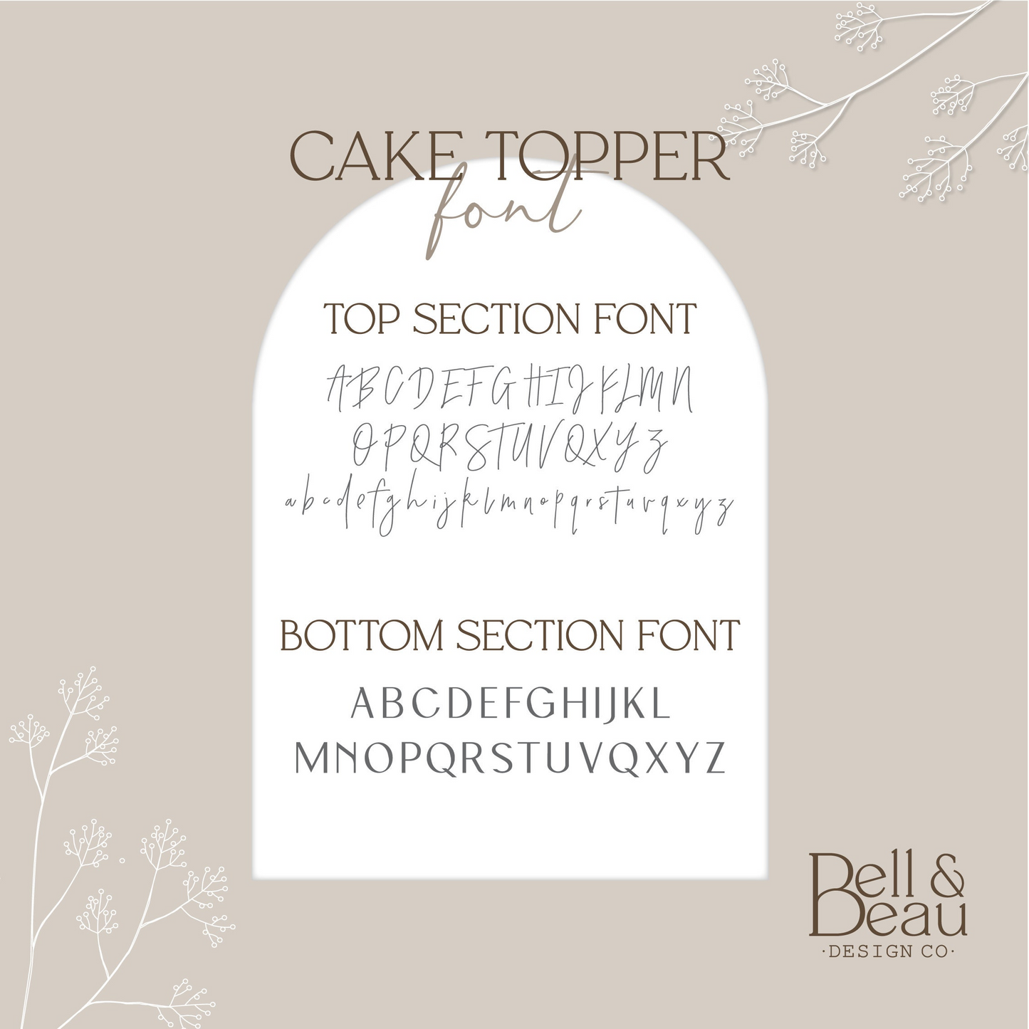 Mr & Mrs Cake Topper