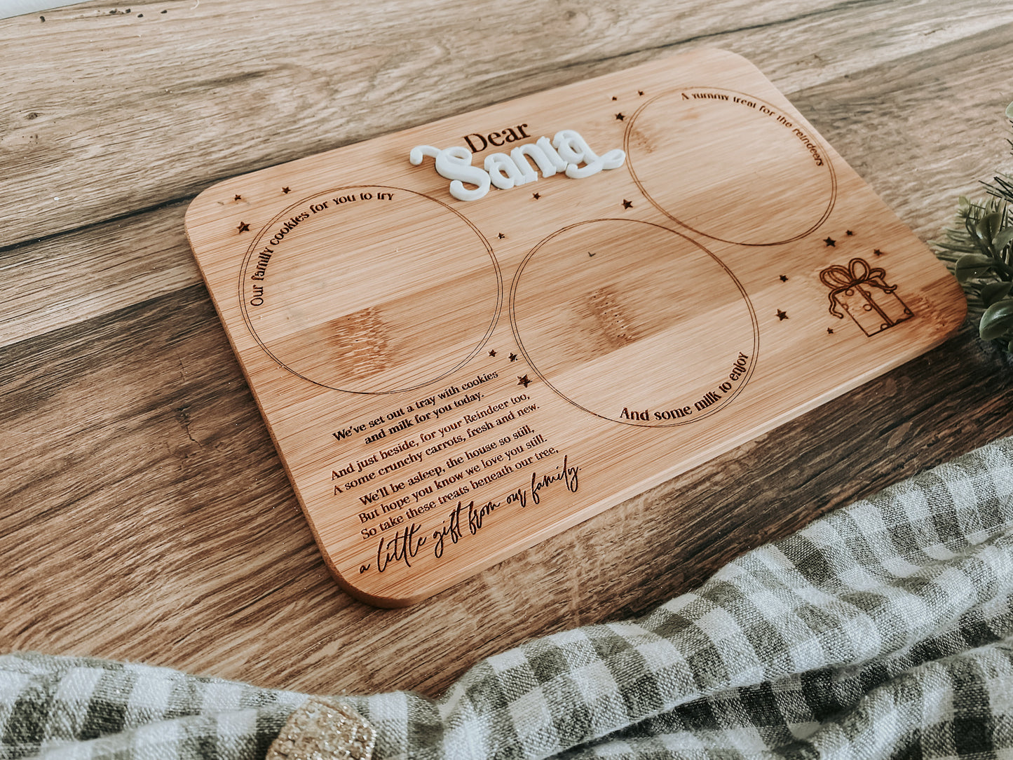 Christmas Eve Santa Treat Tray - Mini Santa Tray