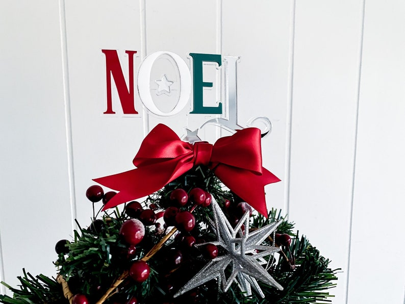 Unique NOEL Christmas Tree Topper | Festive Star Alternative