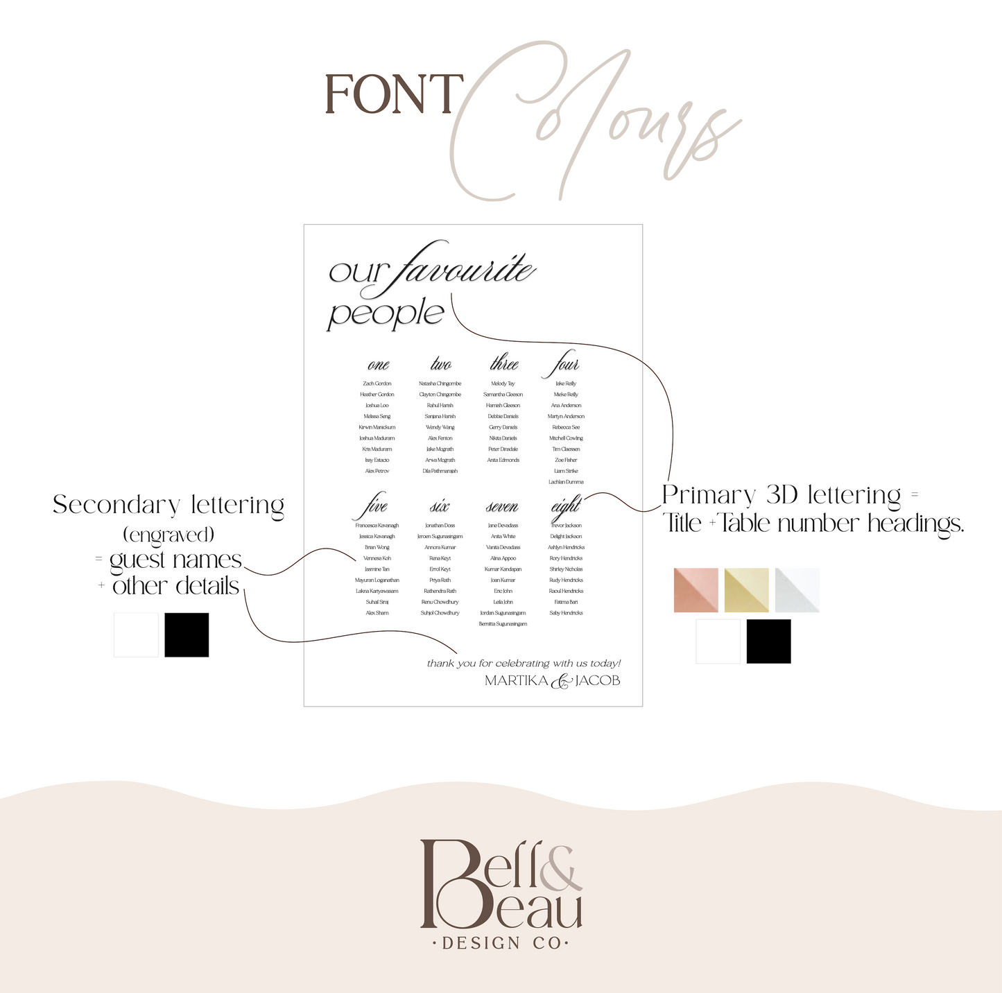 Modern Trending Wedding Seating Sign | 3D layered Acrylic