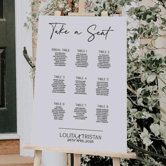 Kiss Wedding Seating Sign | 3D layered Acrylic