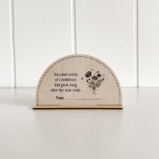 An Australian-made wooden plaque, ideal as a farewell gift or end-of-year present for teachers.