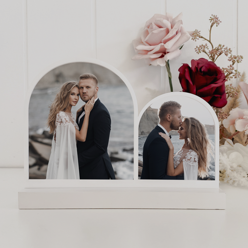 Arch Wedding Gift Picture Frame by Bell and Beau Design Co. Select from a wide range of colours.