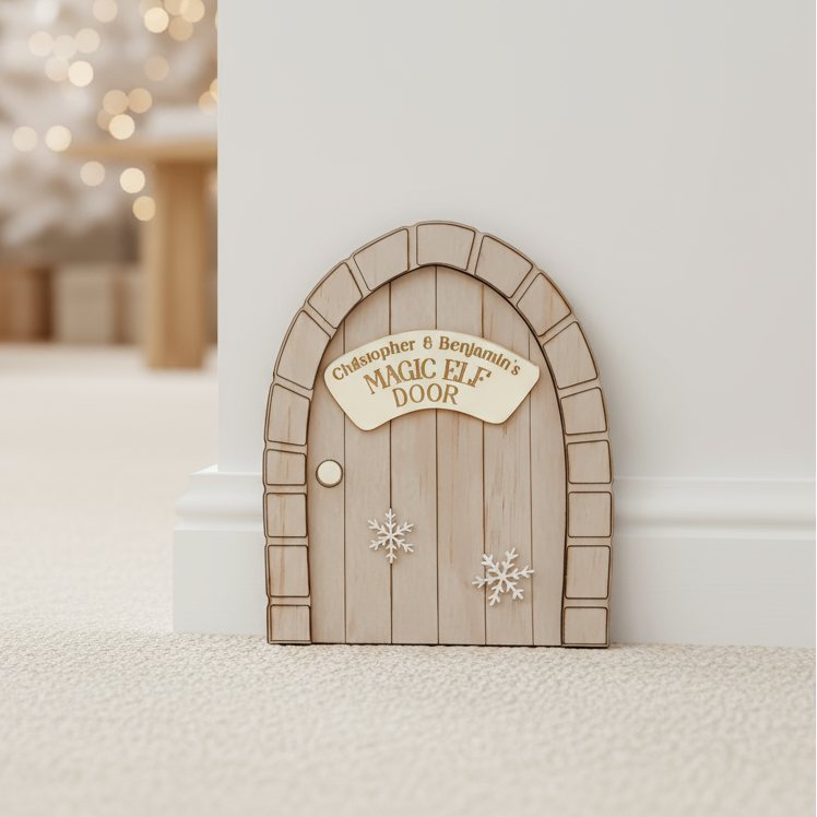 Magic Elf Door – Personalised Wood Elf On Shelf Accessory
