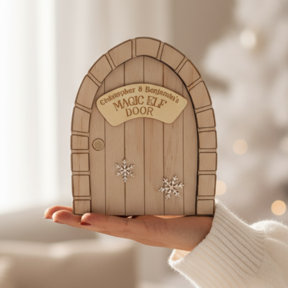 Magic Elf Door – Personalised Wood Elf On Shelf Accessory
