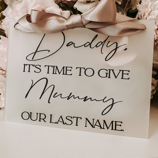 Frosted White Child Aisle Sign