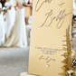 Modern Gold Mirror Acrylic Welcome Sign | Wedding Keepsake with Quote