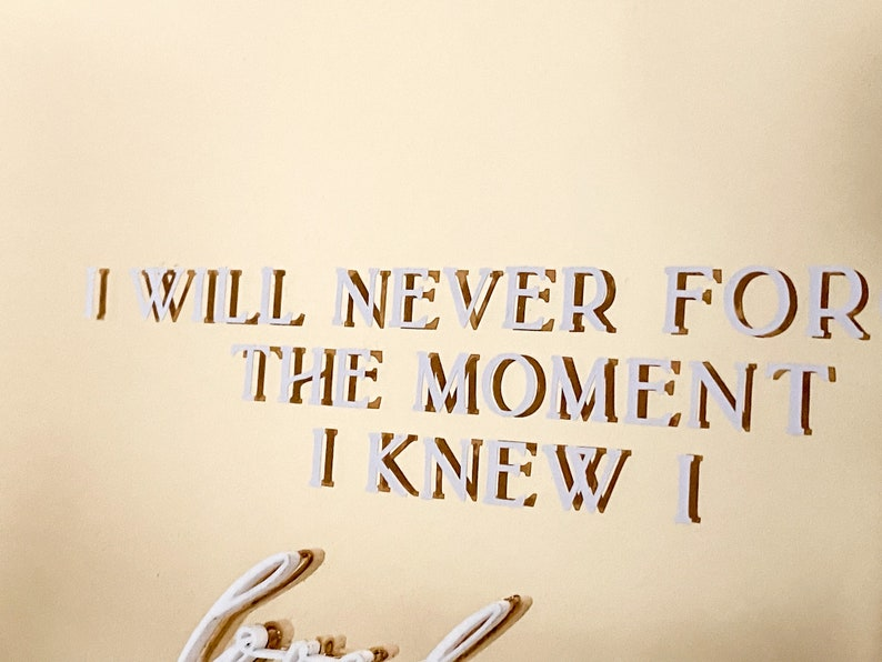 Modern Gold Mirror Acrylic Welcome Sign | Wedding Keepsake with Quote