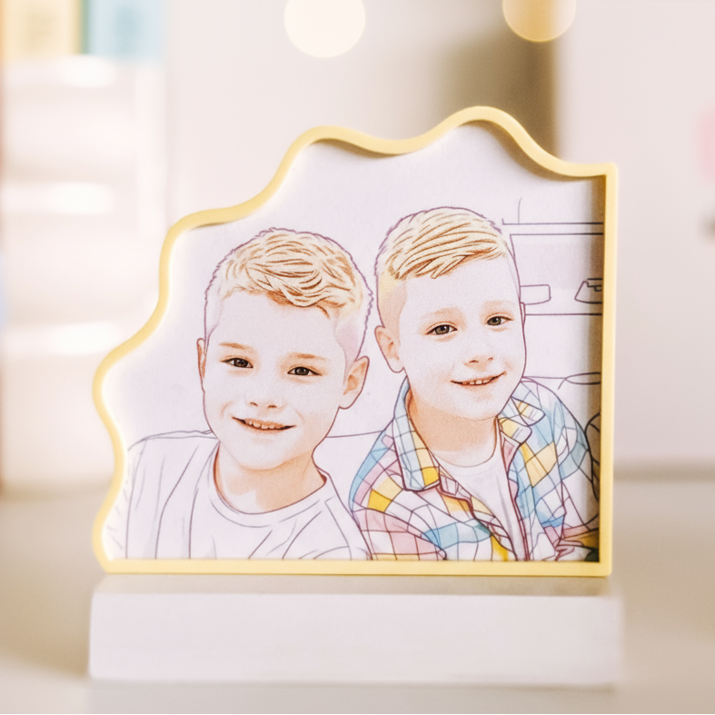 Half-Wave Line Art Picture Frame