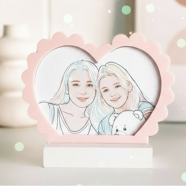 Heart Line Art Picture Frame