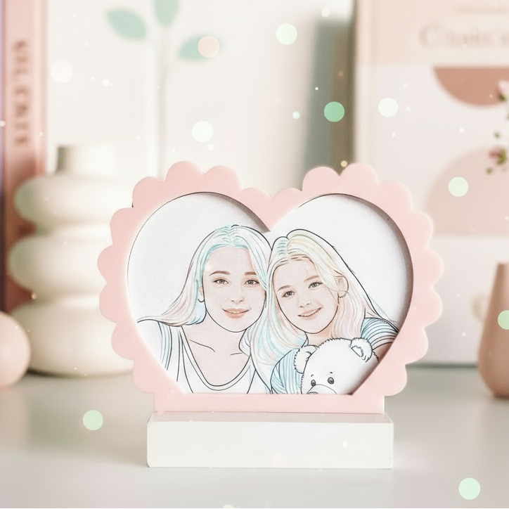 Heart Line Art Picture Frame