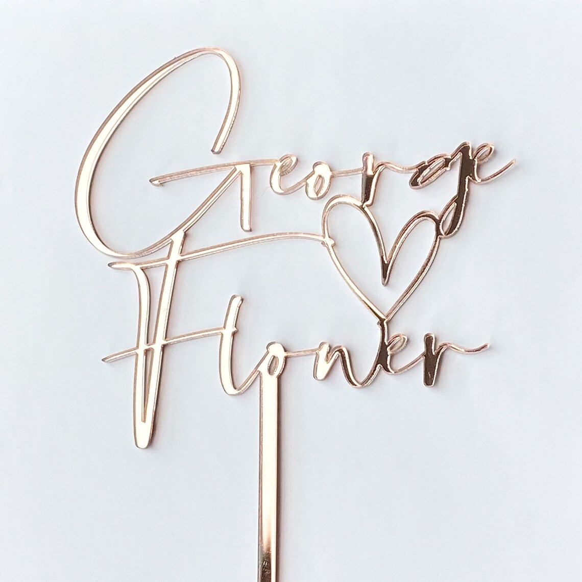 Heart Wedding Cake Topper
