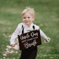 Wood Here comes Uncle wedding Sign with white font, Custom or personalised Wedding Sign, Modern or Rustic Flower Girl Sign, Wedding Child Aisle Sign, Page Boy or Ring Bearer Wedding Sign Queensland Australia by Bell & Beau Design Co