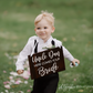 Wood Here comes Uncle wedding Sign with white font, Custom or personalised Wedding Sign, Modern or Rustic Flower Girl Sign, Wedding Child Aisle Sign, Page Boy or Ring Bearer Wedding Sign Queensland Australia by Bell & Beau Design Co