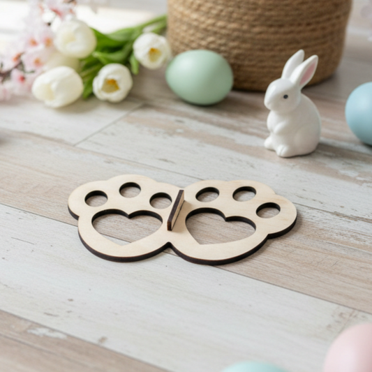 Easter Bunny Heart Foot Stencil