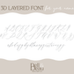 Sweet Script Wedding Welcome Sign | 3D layered