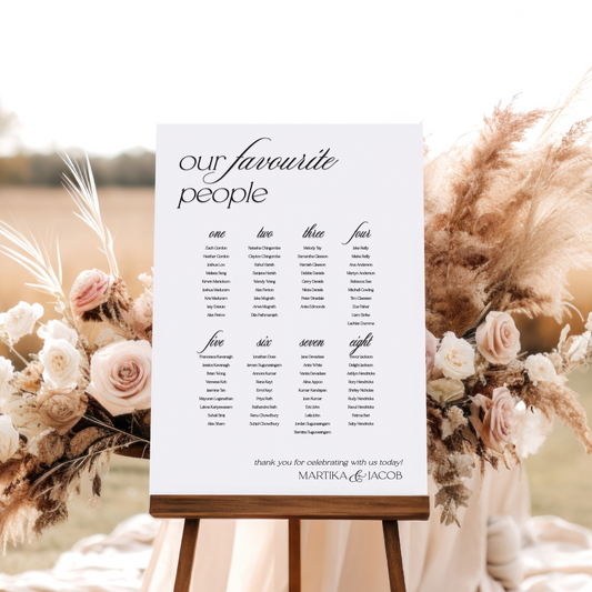 Welcome your guests in style with our Modern & Trending 3D layered Wedding Seating Sign. Available in white or choose from our wide range of colour options. This beautifully crafted sign is designed to add a touch of elegance and charm to your reception &amp; wedding décor.