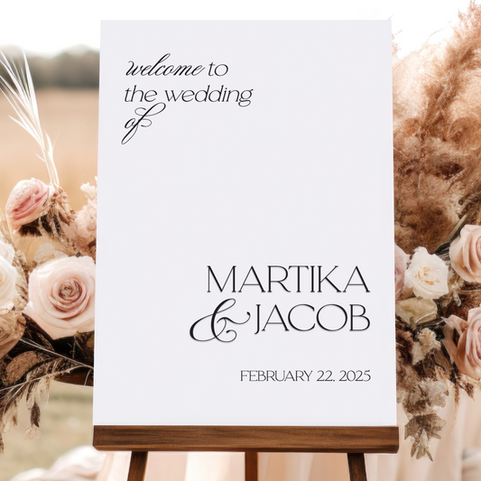Modern Trending Wedding Welcome Sign | 3D layered Acrylic