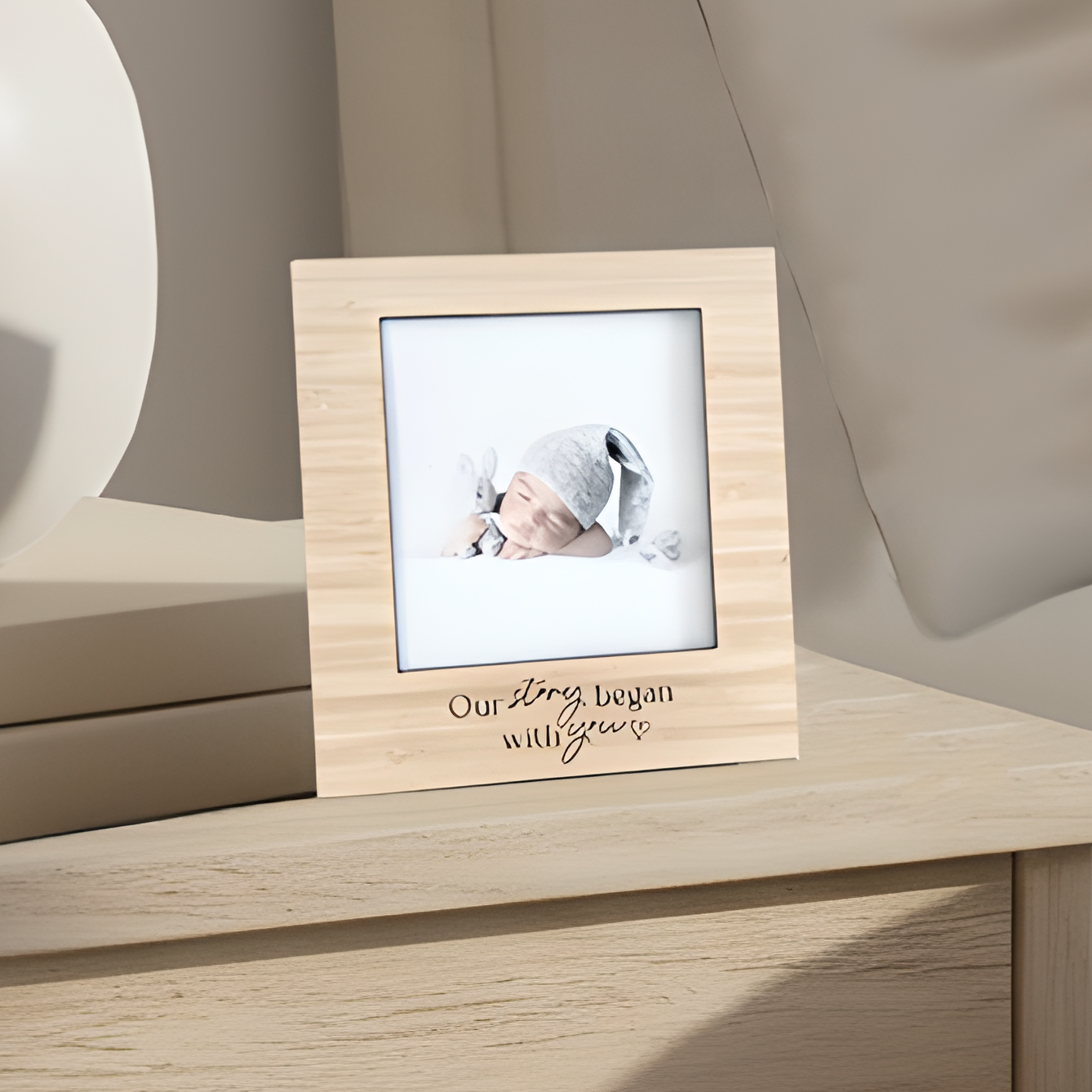 Our Story Begins With You Wood Picture Frame