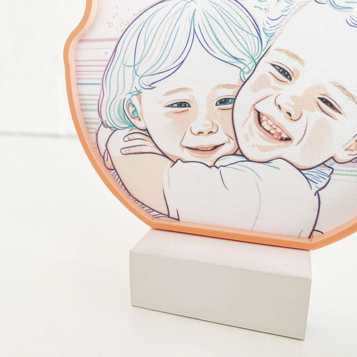 Wavy Shell Line Art Picture Frame