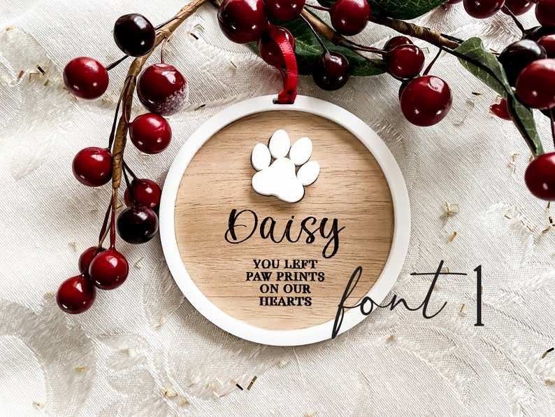 Heart Warming Paw Print Christmas Bauble | Gift for Pet Lovers