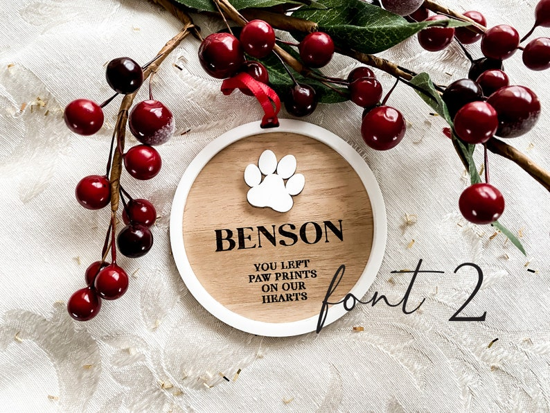 Heart Warming Paw Print Christmas Bauble | Gift for Pet Lovers