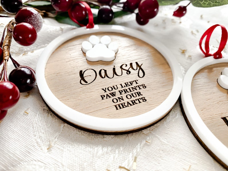 Heart Warming Paw Print Christmas Bauble | Gift for Pet Lovers