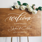 Elegant White Acrylic Wedding Welcome Sign