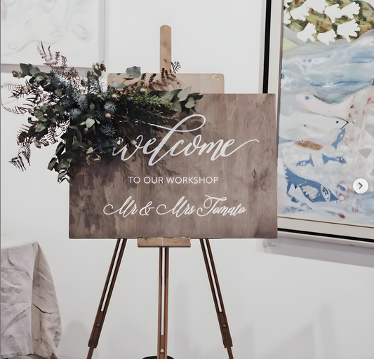 Rustic Wood Welcome Sign by BELL & BEAU DESIGN CO, Welcome Signage Queensland Australia. Customisable fonts and with a wide range of colour options.