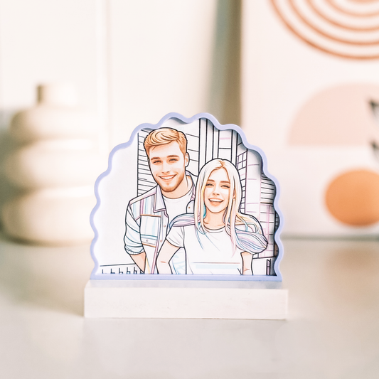 Scallop Arch Line Art Picture Frame, Made in Australia by Bell & Beau Design Co. The perfect bestfriend gift! Available in our wide range of pastel colours.