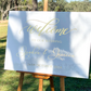 Elegant White Acrylic Wedding Welcome Sign