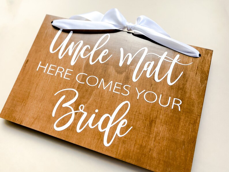 Page Boy Wedding Sign | Here Comes Your Bride