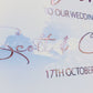 Elegant White Acrylic Wedding Welcome Sign